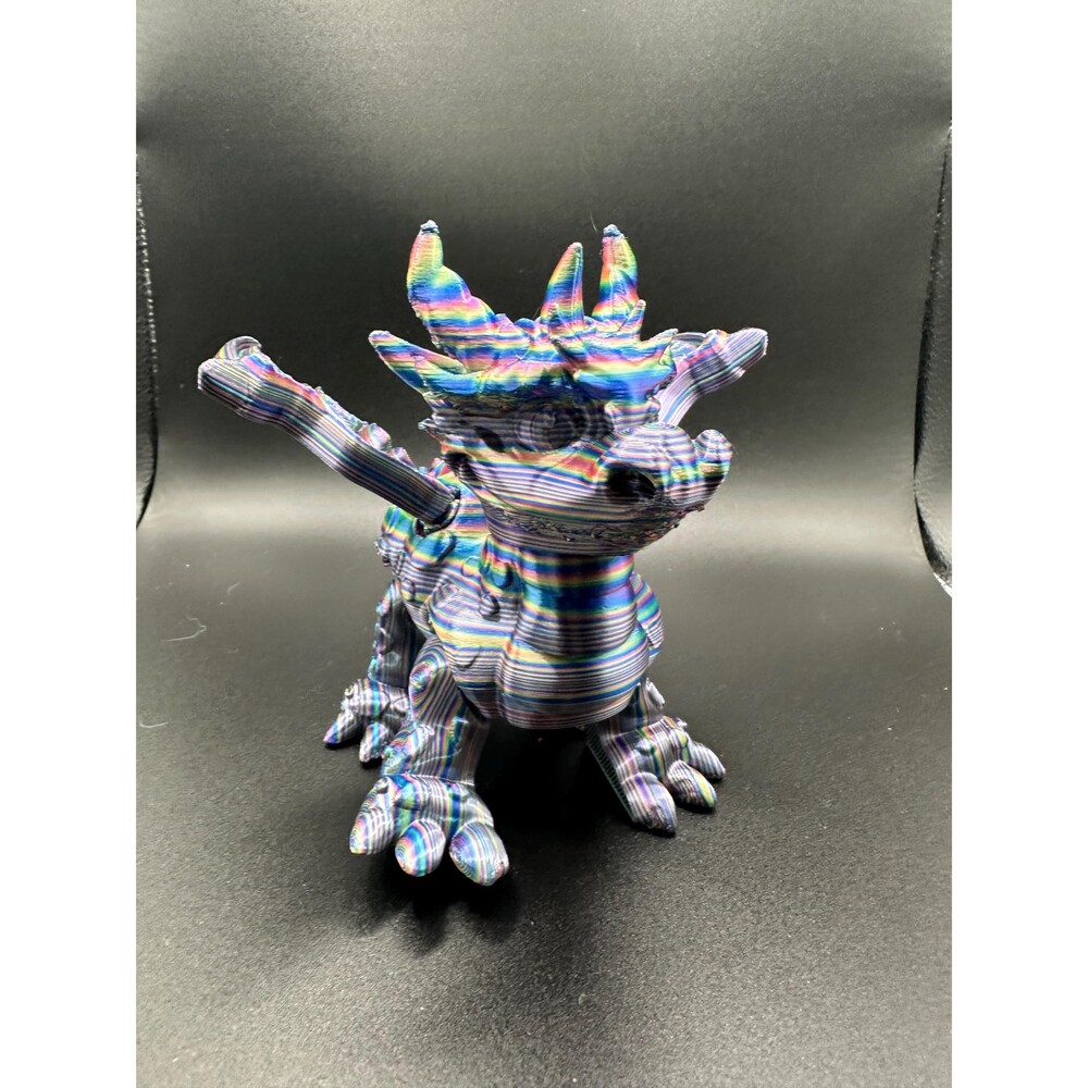 3D-Printed Articulated Crystal Baby Dragon 7"
